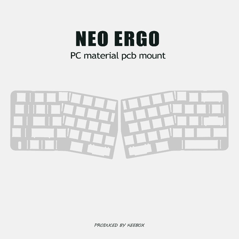 Crepe Pan Carbon - แผ่นรองคีย์บอร์ด Neo Ergo แบบปรับแต่งได้ ทำจากอะลูมิเนียม PP