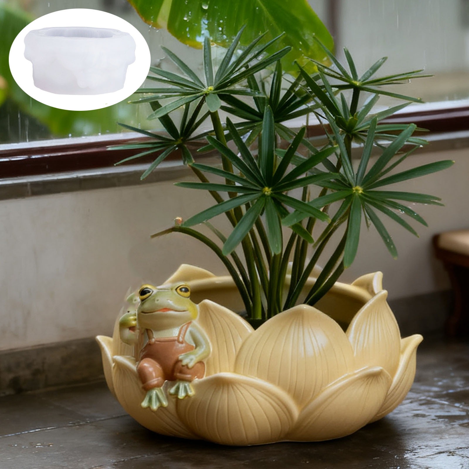 Potsticker Mold - แม่พิมพ์กระถางดอกไม้ แม่พิมพ์ซิลิโคนแบบยืดหยุ่น แม่พิมพ์ถ้วยเก็บของ แม่พิมพ์เจล DIY ปลอดภัยสำหรับผู้ที่ชื่นชอบงานอดิเรก