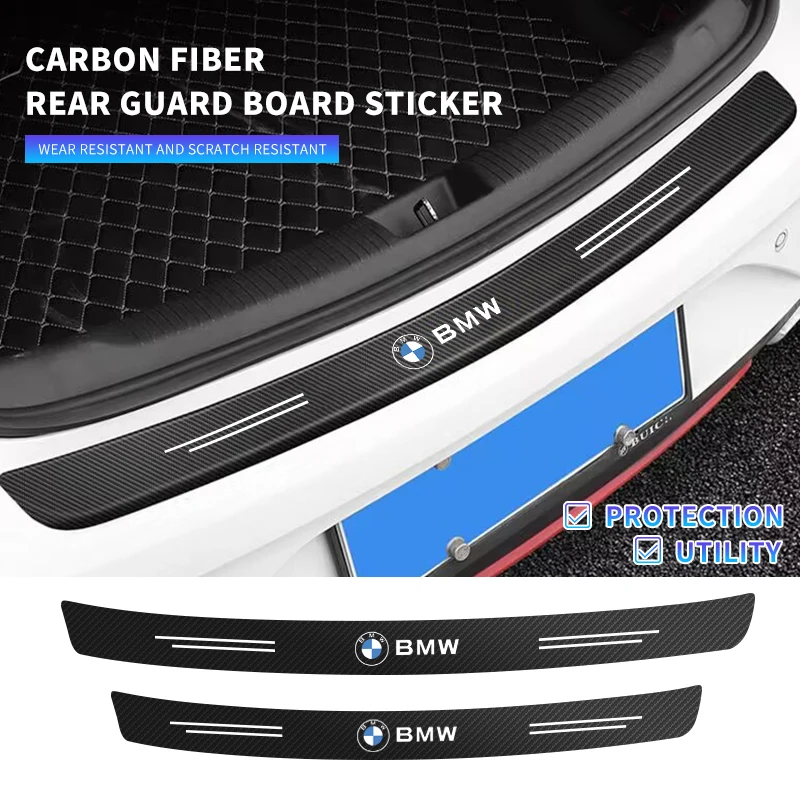 Crepe Pan Carbon - สติ๊กเกอร์กันรอยกันชนท้ายรถยนต์คาร์บอนไฟเบอร์ สำหรับ BMW X1 X2 X3