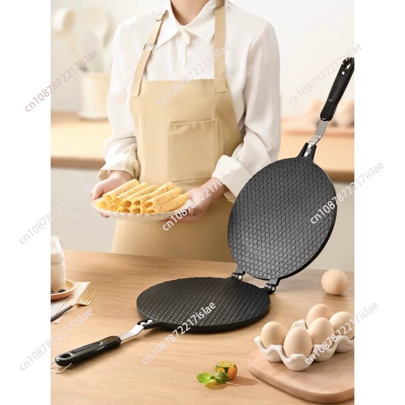 Waffle Cone Maker - เครื่องทำวาฟเฟิลโคนแบบใช้แก๊ส พร้อมที่จับกันความร้อน สำหรับทำไอศกรีมและขนมไข่ม้วน