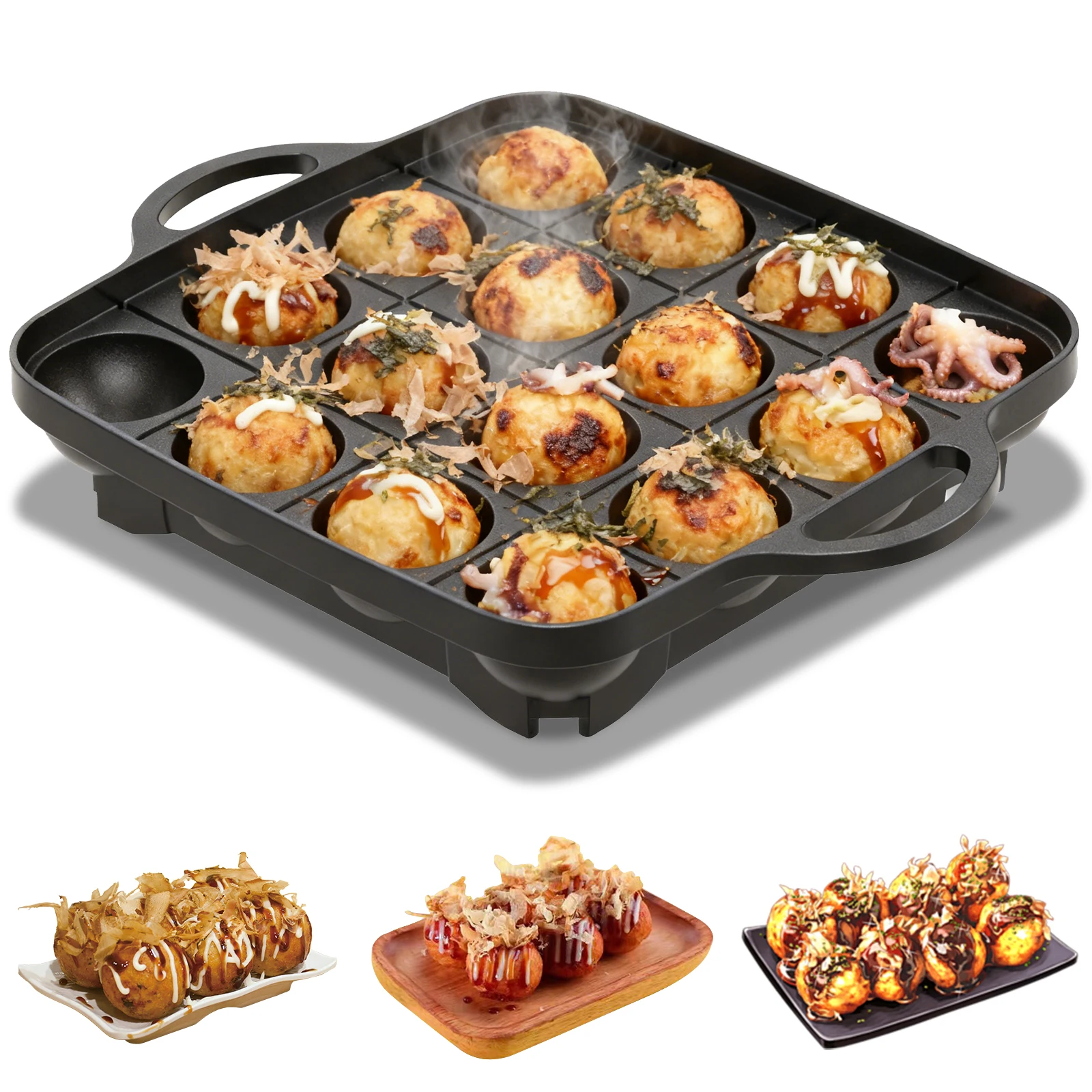 กระทะทาโกะยากิ 16 หลุม ทำจากอล - Takoyaki Grill Plate บทวิจารณ์และราคา