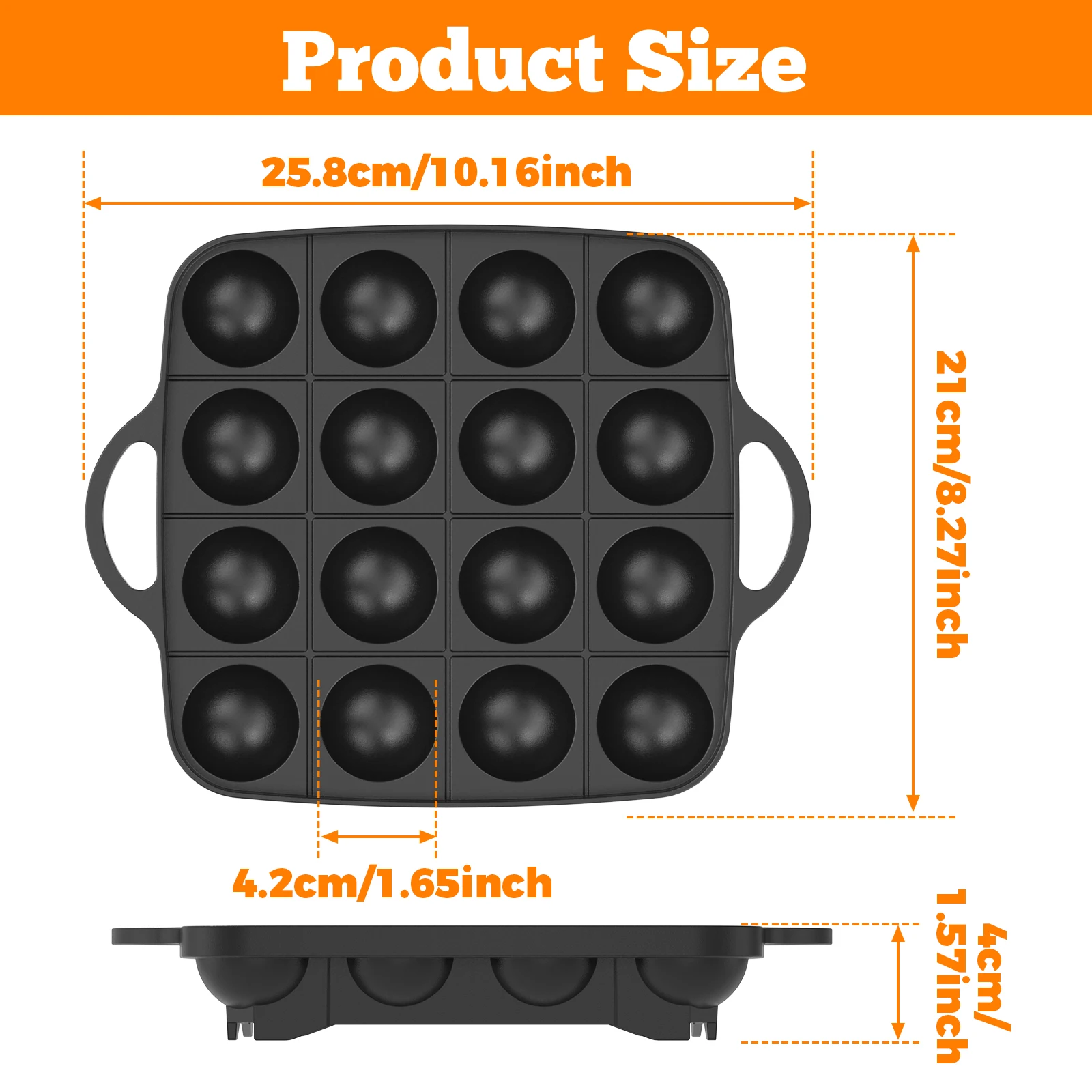 กระทะทาโกะยากิ 16 หลุม ทำจากอล - Takoyaki Grill Plate บทวิจารณ์และราคา