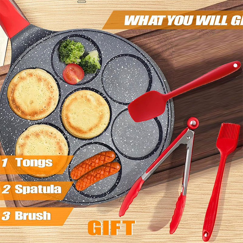 กระทะทำแพนเค้กขนาดเล็ก 7 หลุม  - Mini Pancake Griddle บทวิจารณ์และราคา