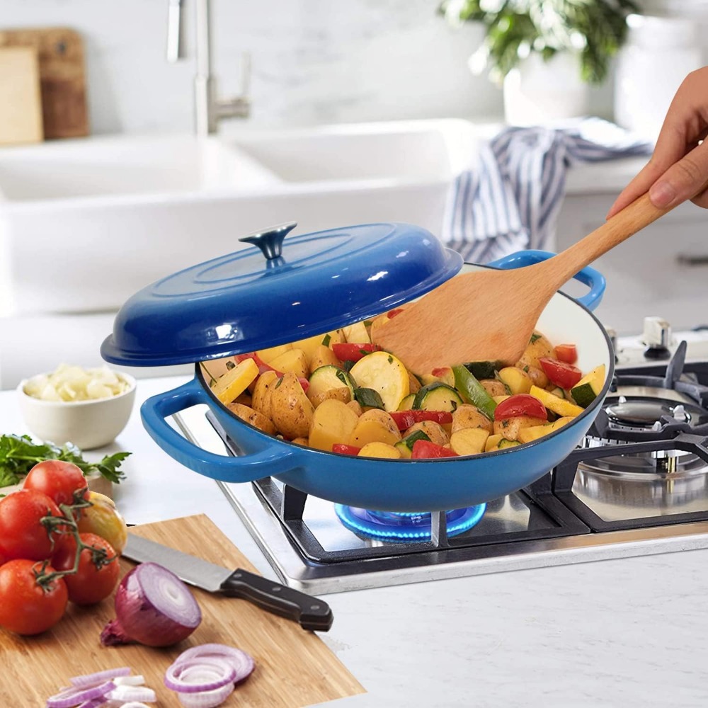 4.5L ภาษาดัชคําเตาอบซุปหม้อเหล - Cast Iron Corn บทวิจารณ์และราคา